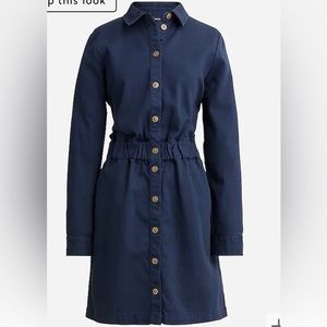 J.Crew size 0, Long sleeve button-down chino dress